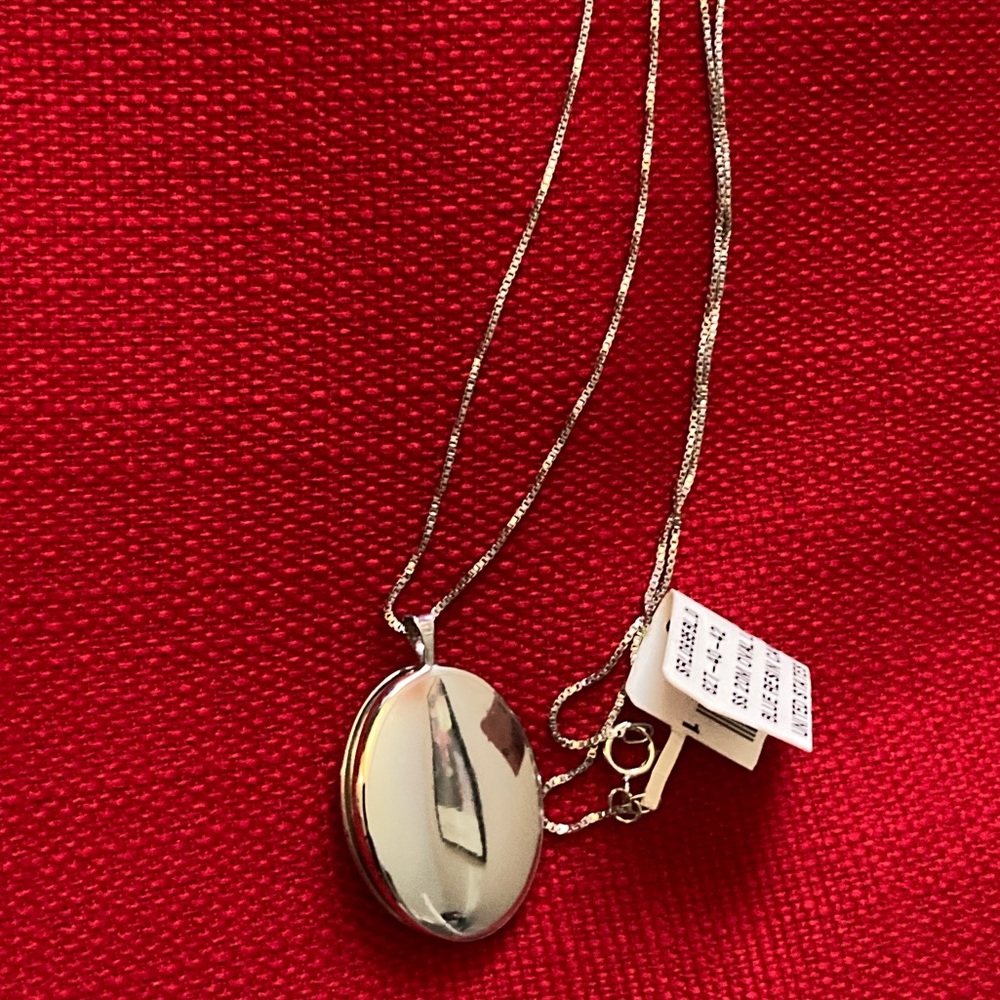 Blue Resin Cameo Lady Necklace (Locket) - Picture 6 of 8